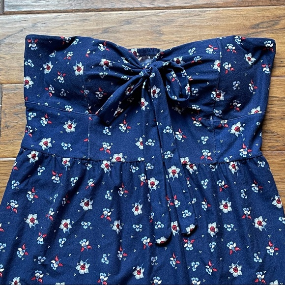 No Boundaries strapless red white & blue floral mini dress size XL (jrs) - Picture 3 of 13